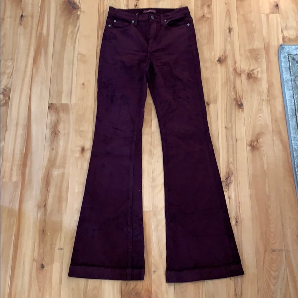 Seven for all mankind burgundy flare cord. Size 27